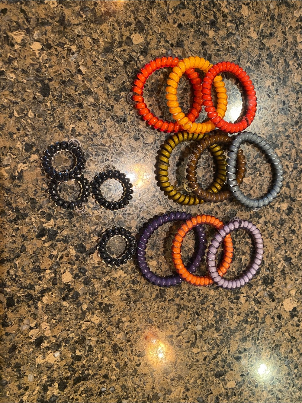 Teleties fall colors Hair Ties - Multi-Color Set of 13 Small & Tiny